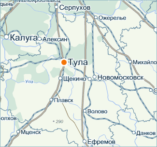 Карта Тула